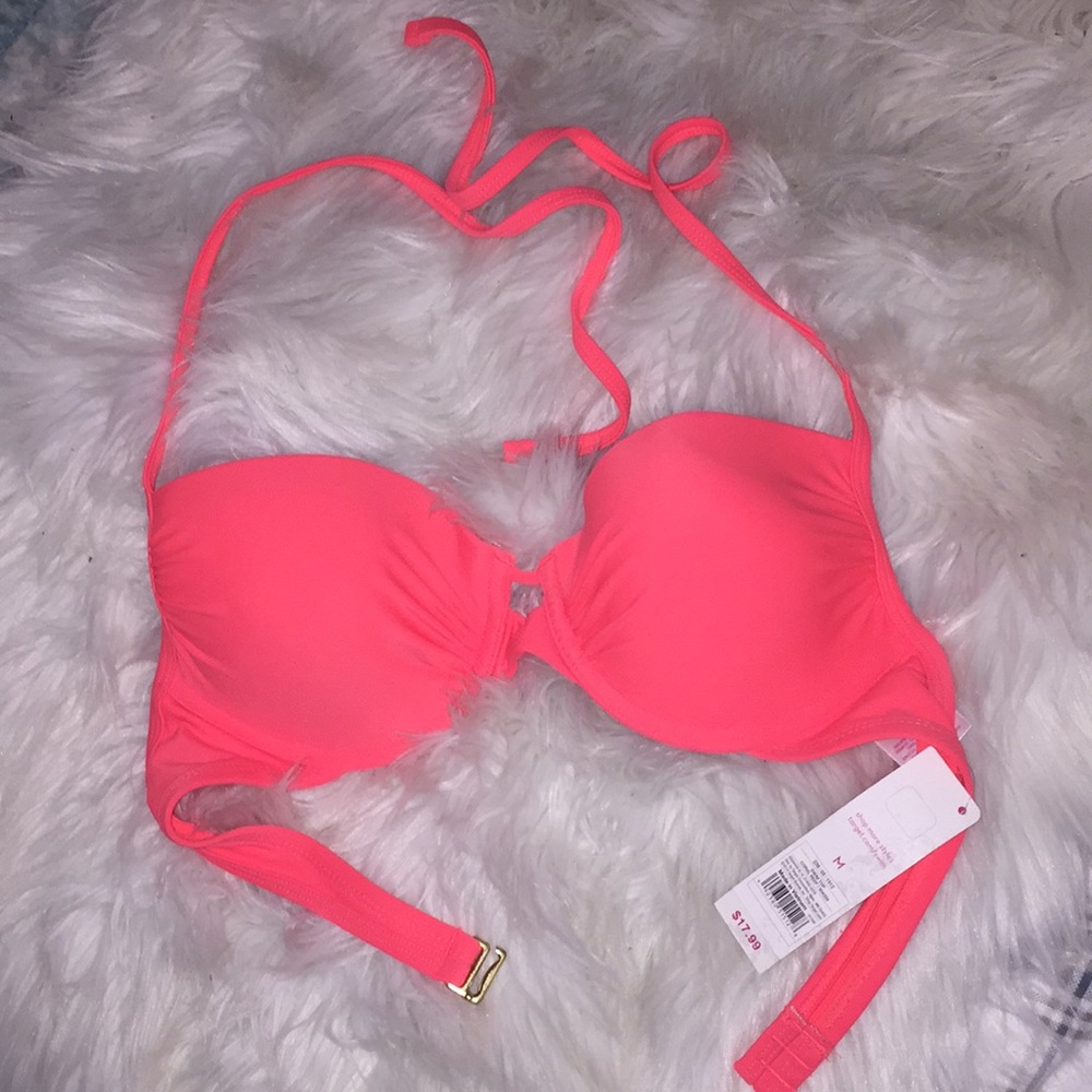 Pink bikini top